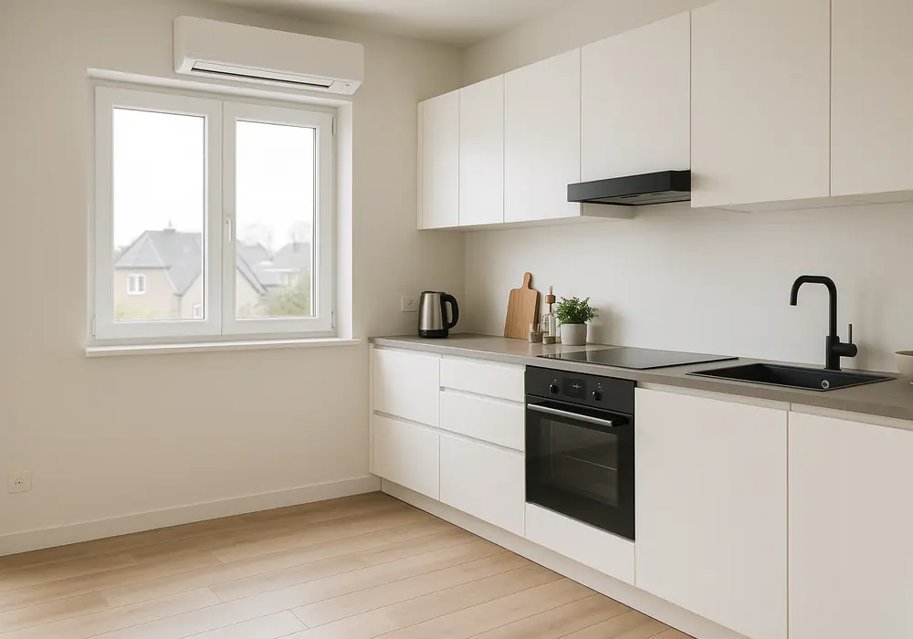Airco in een moderne keuken