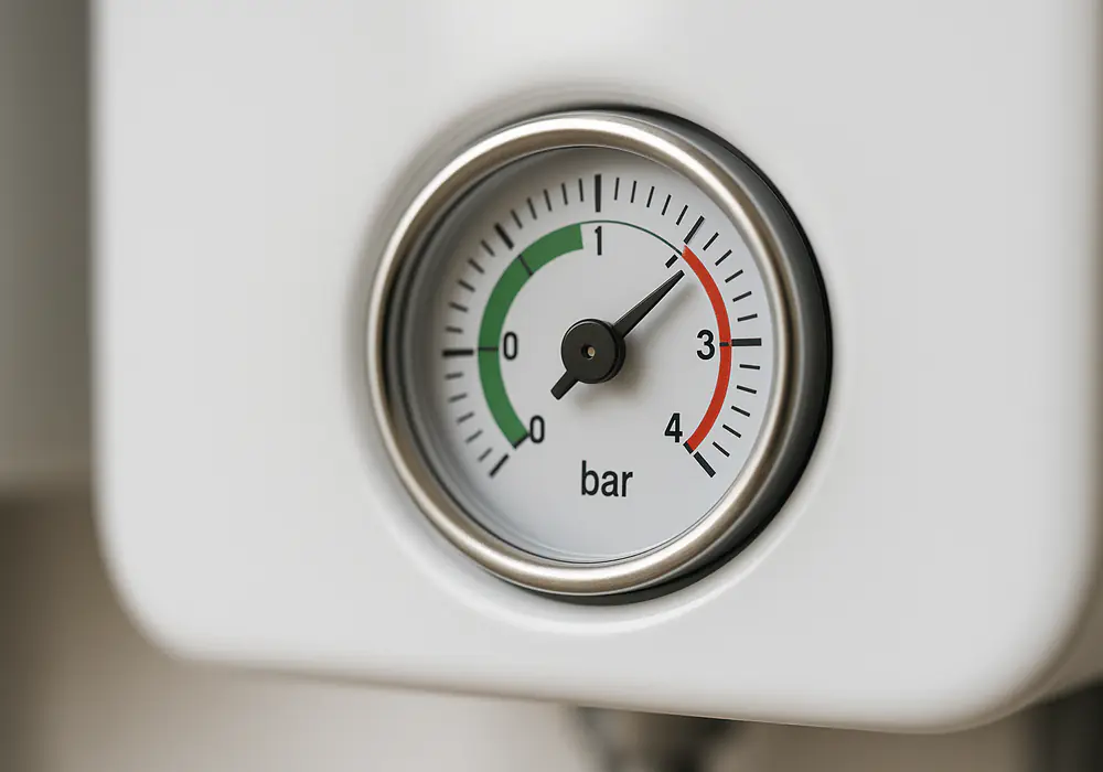 Drukmeter van een cv-ketel